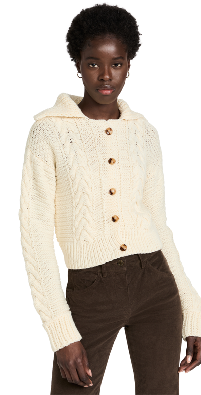 Anna October On Buttons Cardigan In Ivory