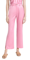 Nanushka Vaeda Cropped Satin Flared Pants In Pink