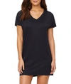 Hanro Laura Knit Sleep Shirt In Black