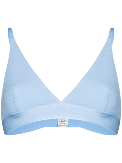 Baserange Triangle-cup Bra In Blue