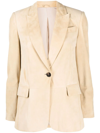 Brunello Cucinelli Peak-lapel Single-breasted Blazer In Yellow
