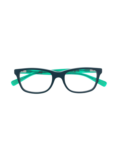 Nike Kids' Two-tone Wayfarer-frame Glasses In Green