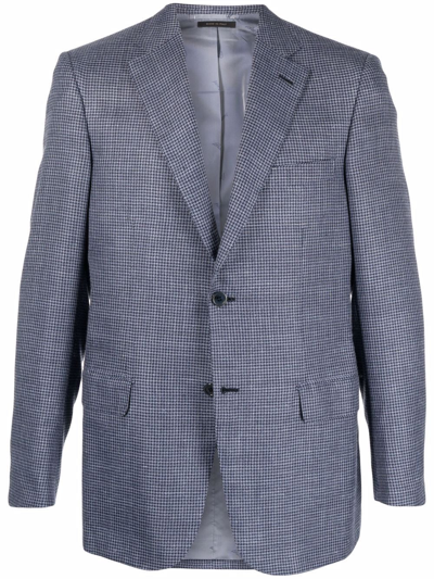Brioni Single-breasted Houndstooth Blazer In 0000