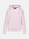 Apc Christina Logo Organic Cotton Hoodie In Pink