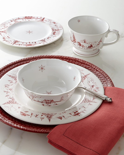 Juliska Country Estate Winter Frolic Ruby Cereal Ice Cream Bowl In Ruby