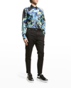 Dolce & Gabbana Marbled Print Martini Shirt In Pr Mixblue