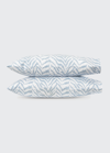 Matouk Quincy King Pillowcases, Pair In Hazy Blue
