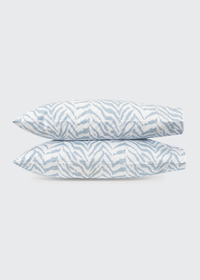 Matouk Quincy King Pillowcases, Pair In Hazy Blue