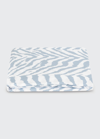 Matouk Quincy Fitted Sheet, King In Hazy Blue
