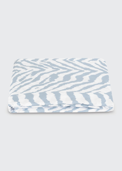 Matouk Quincy Fitted Sheet, King In Hazy Blue