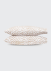 Matouk Quincy Set Of Two Egyptian Cotton Pillowcases In Sand