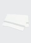 Matouk Astor Braid Full/queen Flat Sheet In Silver