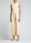 ULLA JOHNSON AUGUST PATCHWORK STRAIGHT-LEG PANTS