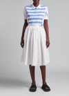 Moncler Adjustable Buckle-belt Skirt In Natural