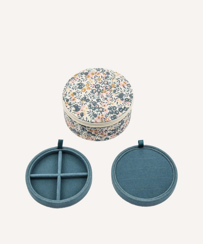 Bon Dep Wiltshire Metallic Tana Lawn Cotton Round Jewellery Box In Assorted