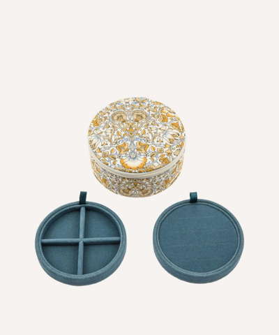 Bon Dep Lodden Golden Organic Tana Lawn' Cotton Round Jewellery Box In Assorted