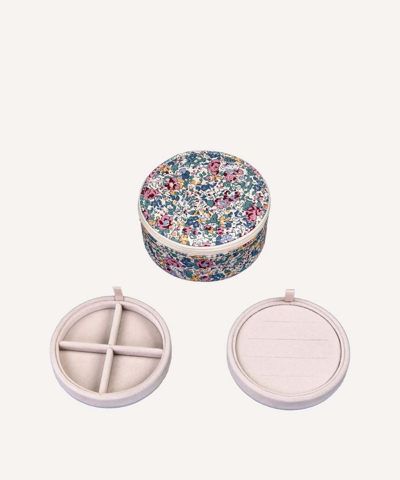 Bon Dep Claire-aude Tana Lawn Cotton Round Jewellery Box In Assorted