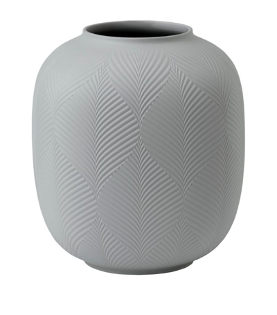 Wedgwood Jasper Folia Rounded Vase (22.5cm) In Grey