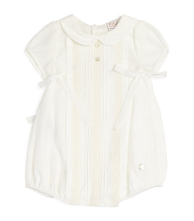 Paz Rodriguez Babies' Lace Bow-detail Bodysuit (1-24 Months) In Ivory