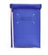 Maison Margiela Logo Rubber Phone Pouch Case In Blue Klein