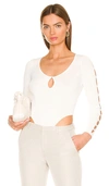 Aya Muse Off-white Alba Bodysuit In White