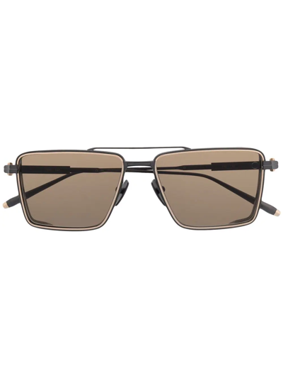 Akoni Sprint Square-frame Sunglasses In Schwarz