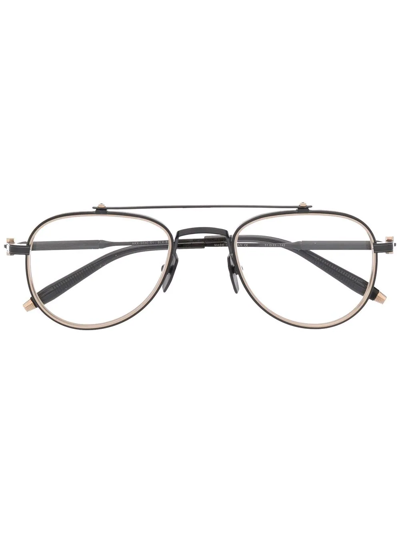 Akoni Aviator-frame Glasses In Black