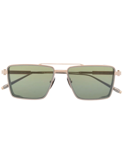 Akoni Sprint Square-frame Sunglasses In Gold