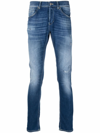 Dondup Stonewashed-finish Jeans In Blau