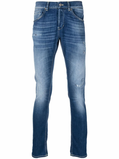 Dondup Stonewashed-finish Jeans In Blau
