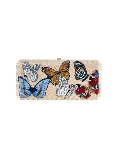 Judith Leiber Crystal-embellished Butterfly Clutch In Champagne Prosecco Multi