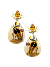 Silvia Furmanovich Women's Egypt 18k Gold, Citrine & Diamond Marquetry Earrings