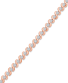 Macy's Diamond Accent "s" Link Bracelet In Silver Plate, Rose Gold Or Gold Plate In Rose Gold