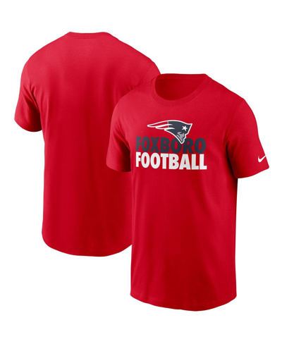 Nike Men's Red New England Patriots Hometown Collection Foxboro T-shirt