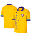 Nike Men's  Gold, Purple Los Angeles Lakers 2021/22 City Edition Therma Flex Showtime Short Sleeve Fu In Gold/purple