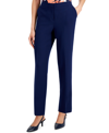 KASPER PETITE MID-RISE STRAIGHT-LEG PANTS