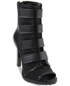 Dkny Blake Lug Sole Peep-toe Booties In Black