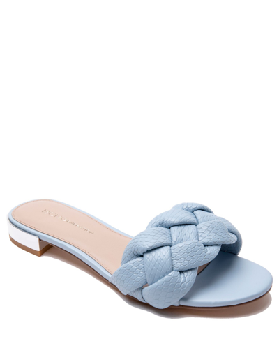 Bcbgeneration Deelo Womens Woven Slip On Slide Sandals In Blue