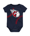 Outerstuff Newborn Boys And Girls Navy Cleveland Guardians Running Home Bodysuit In Navy