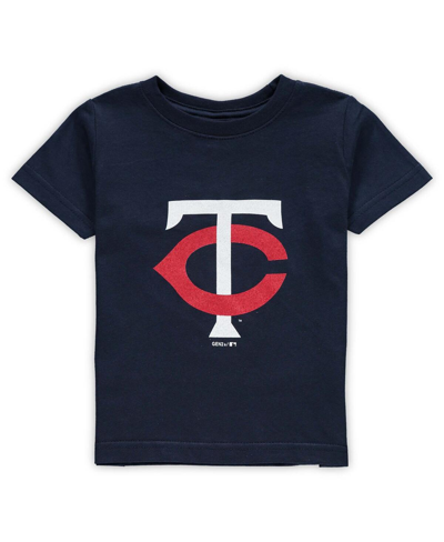 Outerstuff Toddler Boys And Girls Navy Minnesota Twins Primary Team Logo T-shirt