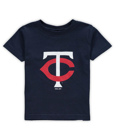 Outerstuff Babies' Toddler Boys And Girls Navy Minnesota Twins Primary Team Logo T-shirt