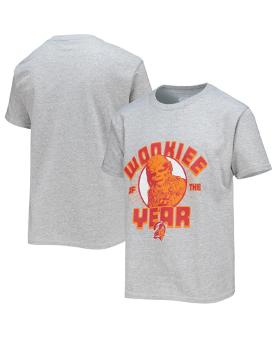 Junk Food Youth Boys  Heathered Gray San Francisco 49ers Star Wars Wookie Of The Year T-shirt