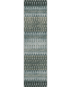 D Style Brisbane Br1 2'3" X 7'6" Runner Area Rug In Blue