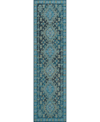 D Style Brisbane Br2 2'3" X 7'6" Runner Area Rug In Navy