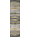 D Style Brisbane Br1 2'3" X 7'6" Runner Area Rug In Charcoal