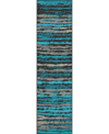 D Style Brisbane Br4 2'3" X 7'6" Runner Area Rug In Teal