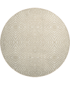 D Style Brisbane Br3 8' X 8' Round Area Rug In Ivory