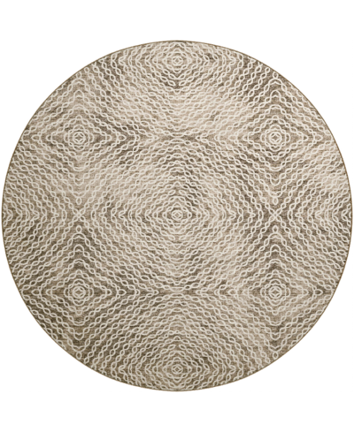D Style Celia Shine 8' X 8' Round Area Rug In Taupe