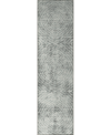 D Style Brisbane Washable Br3 2'3" X 7'6" Runner Area Rug In Gray