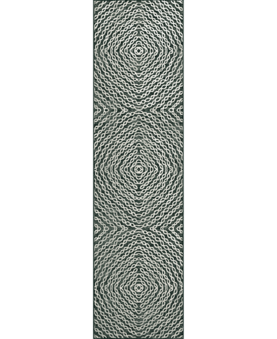 D Style Brisbane Br3 2'3" X 7'6" Runner Area Rug In Midnight